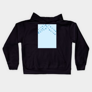 Light Blue Background and Star of David Bunting Kids Hoodie